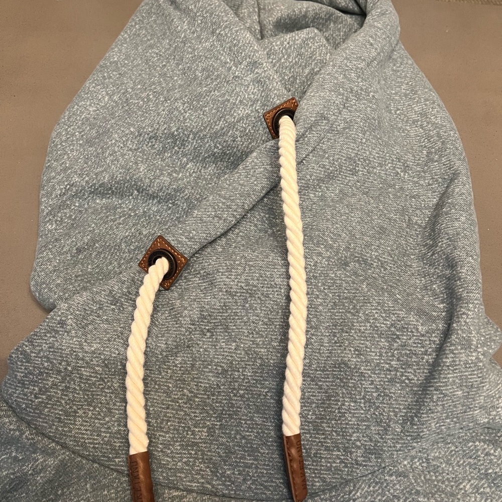 Naketano Blue Hoodie with Brown Patch - Picture 5 of 9
